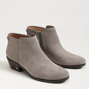 Sam Edelman Gray Suede Ankle Booties, 6.5